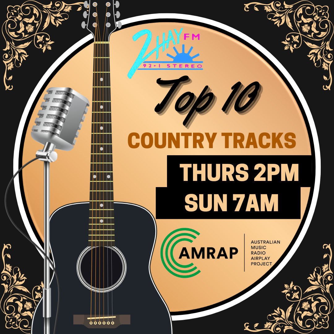 Top 10 Country Tracks Thurs 2pm & Sun 7am